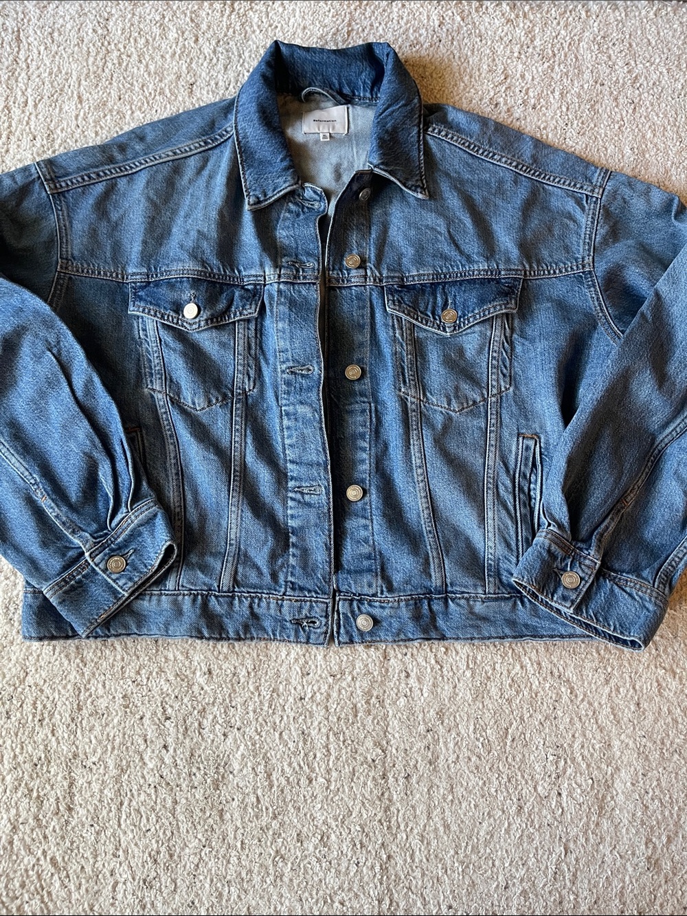 Reformation Rhodes Lived-In Denim Jacket - Picture 4 of 8